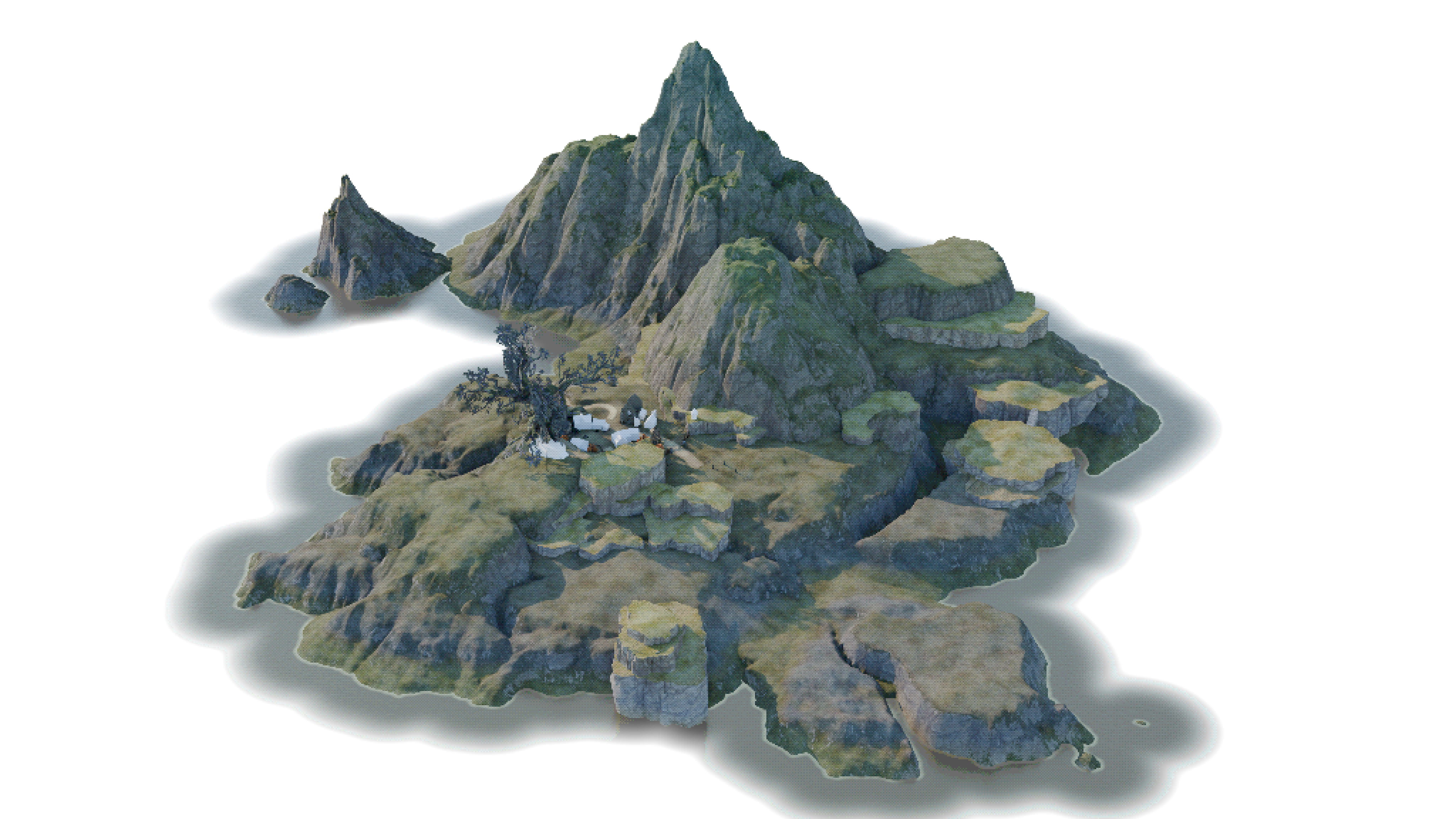 The current 3D build of Ashenmoor island